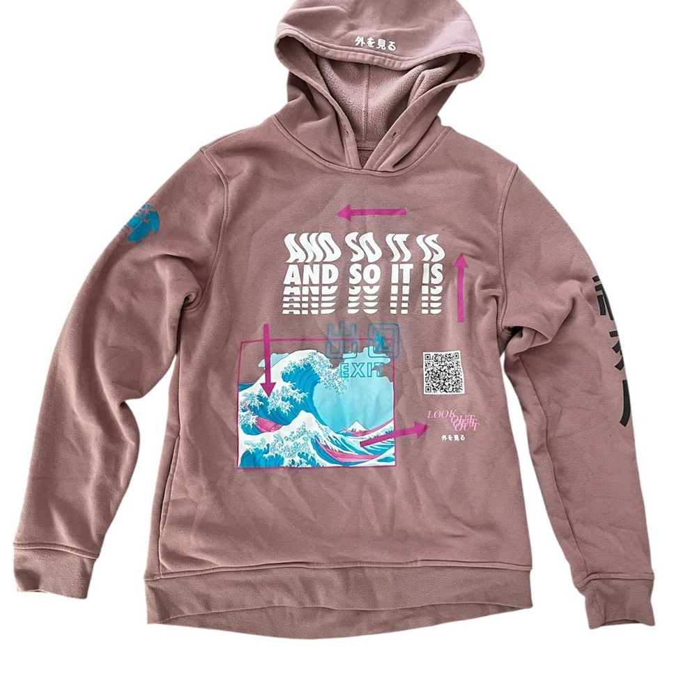 Brooklyn Cloth Pink Graphic Hoodie